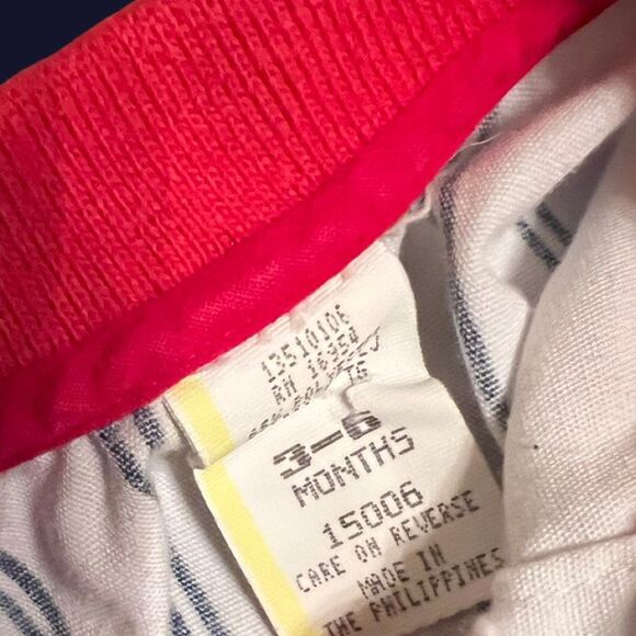 Vintage Ship Ahoy One Piece Leg Snap Outfit Size 3-6 Months - Picture 3 of 5